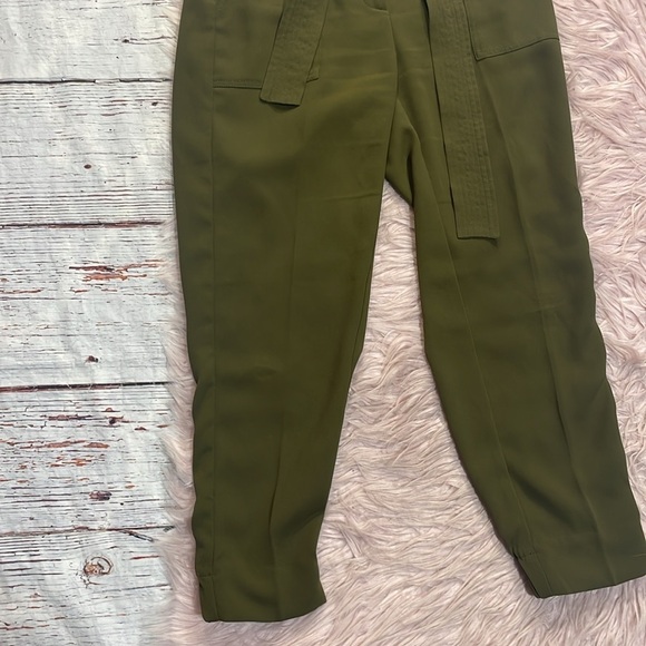 J.Crew Easy tie front straight leg pant 365 crepe moss - Picture 8 of 9